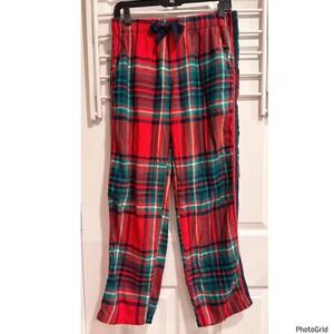 Aerie Festive Red Plaid Lounge Pajama Pants Cozy Winter Basic